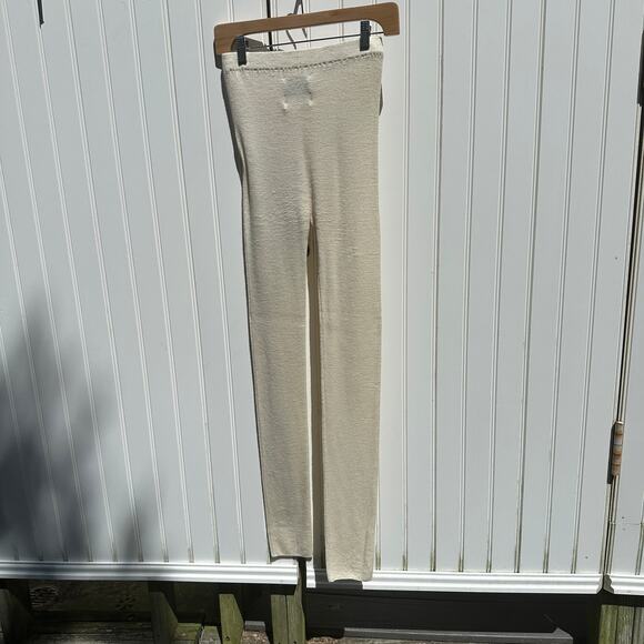 Lauren Manoogian Rib Leggings Tights Sz 1 Small Ivory BB Alpaca Merino Wool Silk - Picture 9 of 14